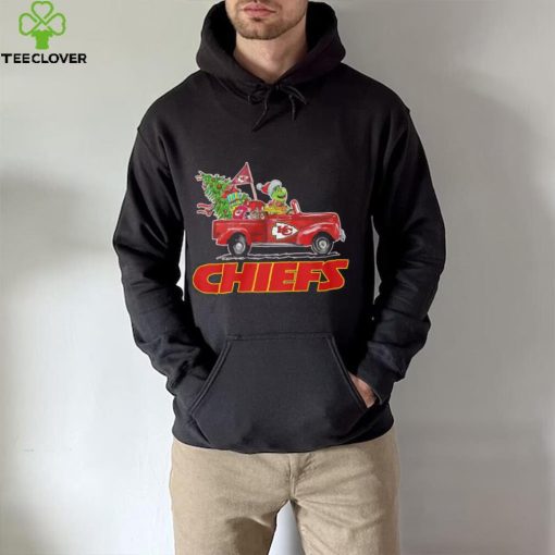 Happy Merry Christmas Snoopy drive a car Kansas City Chiefs hoodie, sweater, longsleeve, shirt v-neck, t-shirt