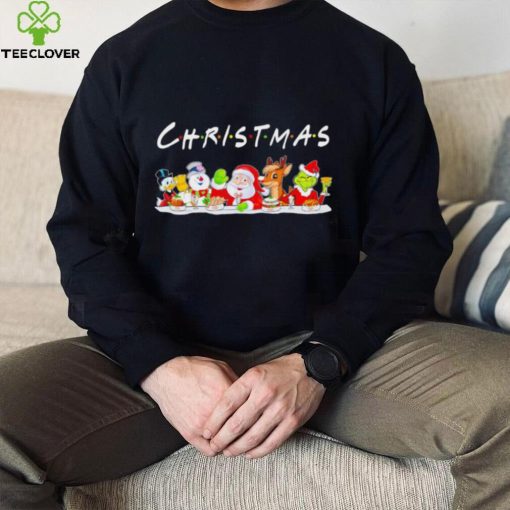 Happy Merry Christmas cartoon characters funny gift hoodie, sweater, longsleeve, shirt v-neck, t-shirt