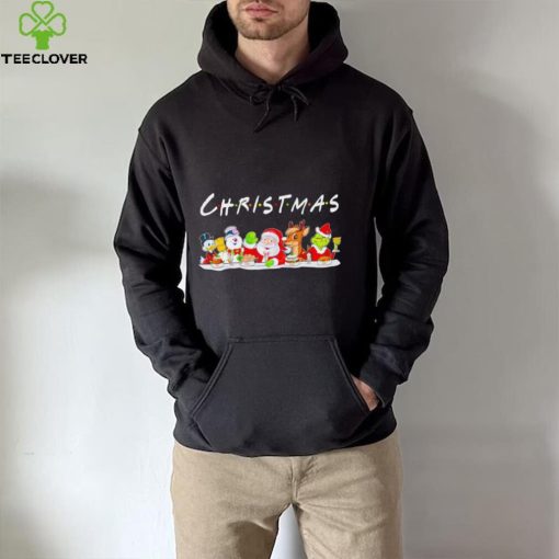 Happy Merry Christmas cartoon characters funny gift hoodie, sweater, longsleeve, shirt v-neck, t-shirt