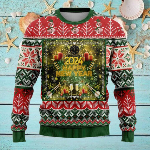 Happy New Year 2024 Ugly Christmas Sweaters For Men Women, Merry Xmas Holiday Santa Ugly Sweaters