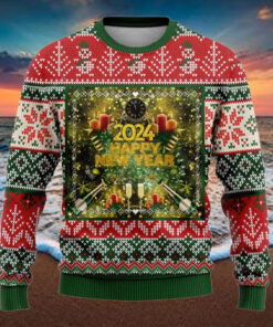 Happy New Year 2024 Ugly Christmas Sweaters For Men Women, Merry Xmas Holiday Santa Ugly Sweaters