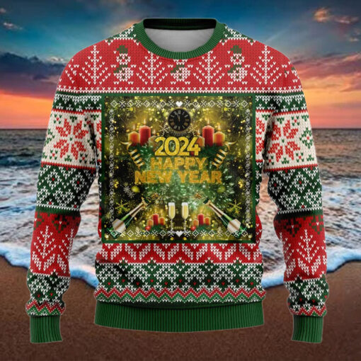 Happy New Year 2024 Ugly Christmas Sweaters For Men Women, Merry Xmas Holiday Santa Ugly Sweaters