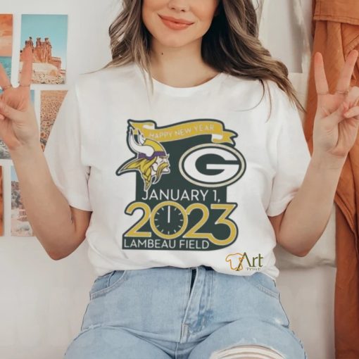 Happy New Years Packers Vs. Vikings Jan. 1 2023 Lambeau Field Gameday Shirt