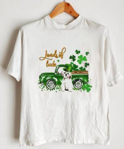 Happy Patricks Day Loads Of Luck Cream Shih Tzu Dog Shirt