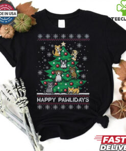 Happy Pawlidays Ugly Christmas Shirt