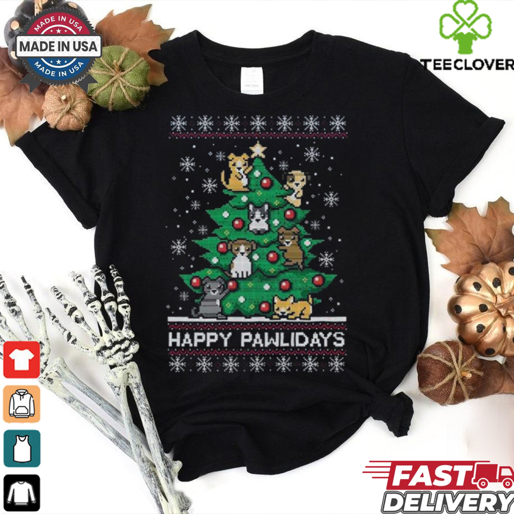 Happy Pawlidays Ugly Christmas Shirt Happy Pawlidays Ugly Christmas Shirt