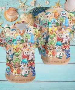 Happy Pokemon Day 2024 Cute Fan Gifts Summer Trend Hawaiian Shirt