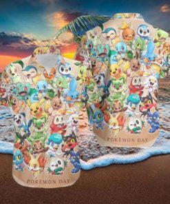 Happy Pokemon Day 2024 Cute Fan Gifts Summer Trend Hawaiian Shirt