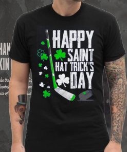 Happy Saint Hat Tricks Day Ice Hockey Puck St Patricks Day Funny Gift T Shirt