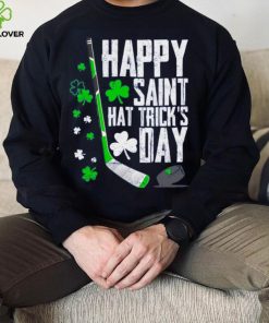 Happy Saint Hat Tricks Day Ice Hockey Puck St Patricks Day Funny Gift T Shirt