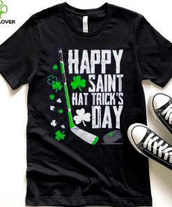 Happy Saint Hat Tricks Day Ice Hockey Puck St Patricks Day Funny Gift T Shirt