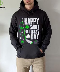 Happy Saint Hat Tricks Day Ice Hockey Puck St Patricks Day Funny Gift T Shirt