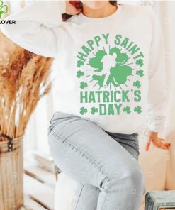 Happy Saint Hatricks Day Hockey Fan Player St Patricks Day Cool Gift T Shirt