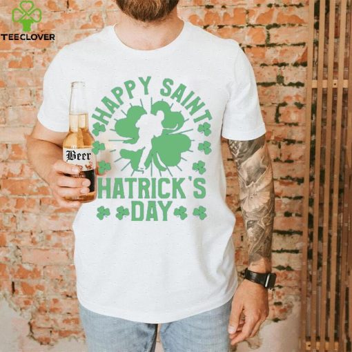 Happy Saint Hatricks Day Hockey Fan Player St Patricks Day Cool Gift T Shirt