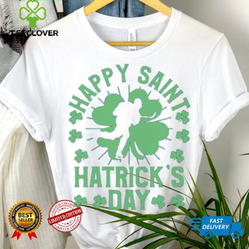 Happy Saint Hatricks Day Hockey Fan Player St Patricks Day Cool Gift T Shirt