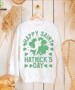 Happy Saint Hatricks Day Hockey Fan Player St Patricks Day Cool Gift T Shirt