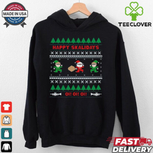 Happy Skalidays Elf Christmas Vuitino Shirt
