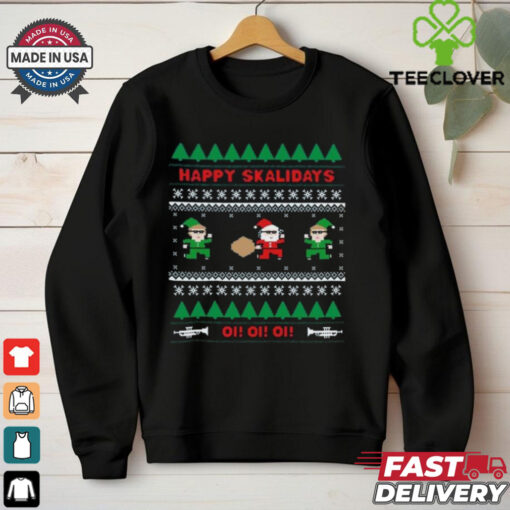Happy Skalidays Elf Christmas Vuitino Shirt