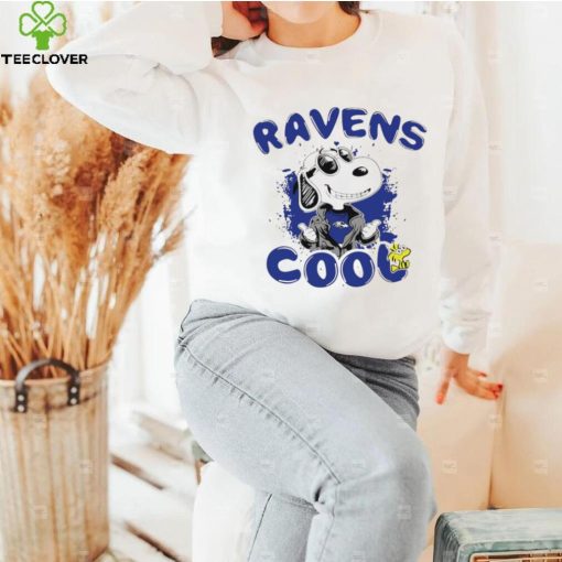 Happy Snoopy cartoon Baltimore Ravens cool logo 2024 shirt