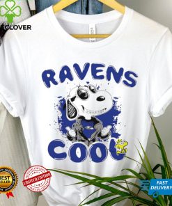 Happy Snoopy cartoon Baltimore Ravens cool logo 2024 shirt