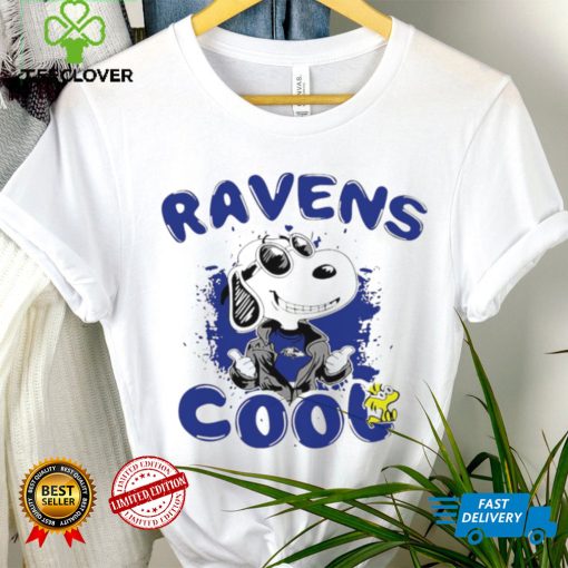 Happy Snoopy cartoon Baltimore Ravens cool logo 2024 shirt