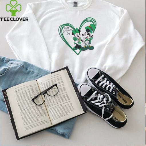 Happy St Patricks Day Mickey Minnie Heart hoodie, sweater, longsleeve, shirt v-neck, t-shirt