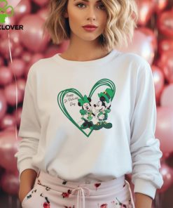 Happy St Patricks Day Mickey Minnie Heart hoodie, sweater, longsleeve, shirt v-neck, t-shirt