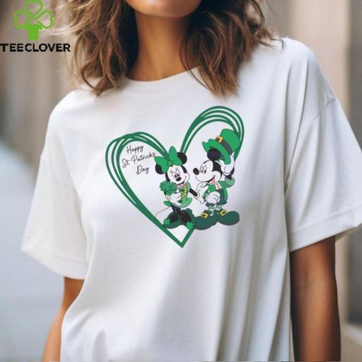 Happy St Patricks Day Mickey Minnie Heart hoodie, sweater, longsleeve, shirt v-neck, t-shirt