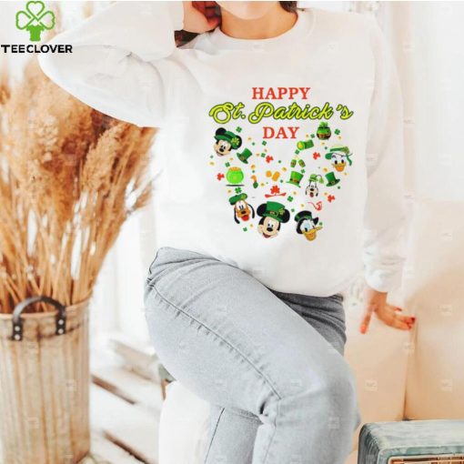 Happy St. Patrick’s day Mickey Mouse characters shamrocks hoodie, sweater, longsleeve, shirt v-neck, t-shirt