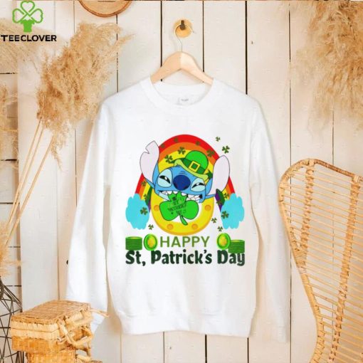 Happy St. Patrick’s day Stitch rainbow shamrocks hoodie, sweater, longsleeve, shirt v-neck, t-shirt