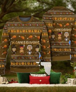 Happy Thankgiving With Chicken Pumkin Pattern Xmas SweaterHappy Thankgiving With Chicken Pumkin Pattern Xmas Sweater