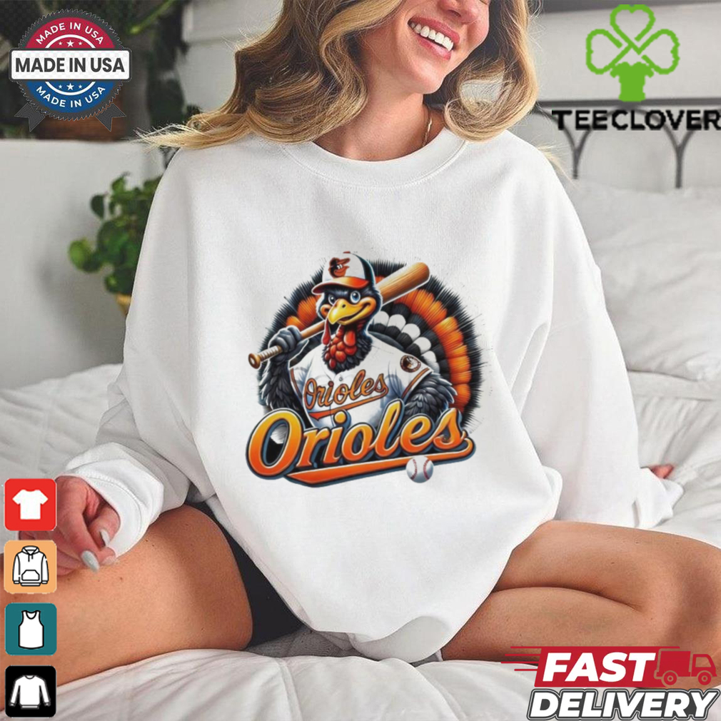 Happy Thanksgiving Baltimore Orioles Baseball Turkey 2024 Shirt Happy Thanksgiving Baltimore Orioles Baseball Turkey 2024 Shirt