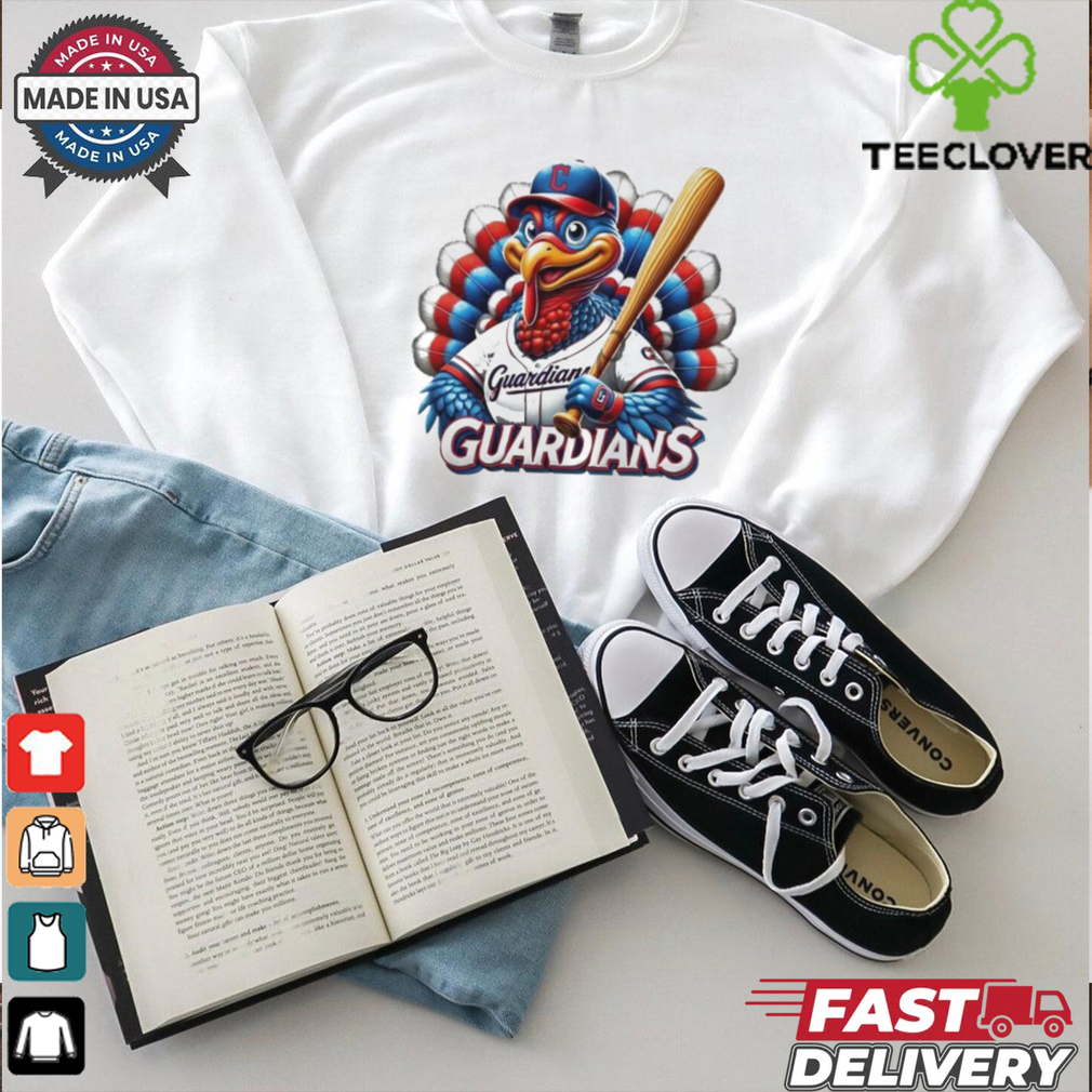 Happy Thanksgiving Cleveland Guardians Baseball Turkey 2024 Shirt Happy Thanksgiving Cleveland Guardians Baseball Turkey 2024 Shirt