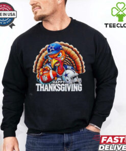Happy Thanksgiving Dallas Cowboys Football Turkey shirt 2 Happy Thanksgiving Dallas Cowboys Football Turkey shirt