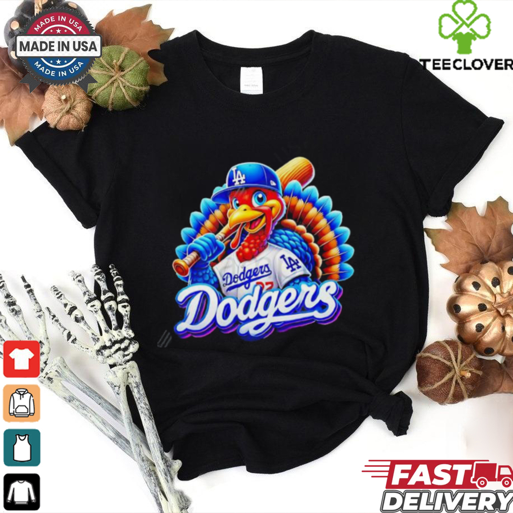 Happy Thanksgiving LA Dodgers baseball Turkey shirt Happy Thanksgiving LA Dodgers baseball Turkey shirt