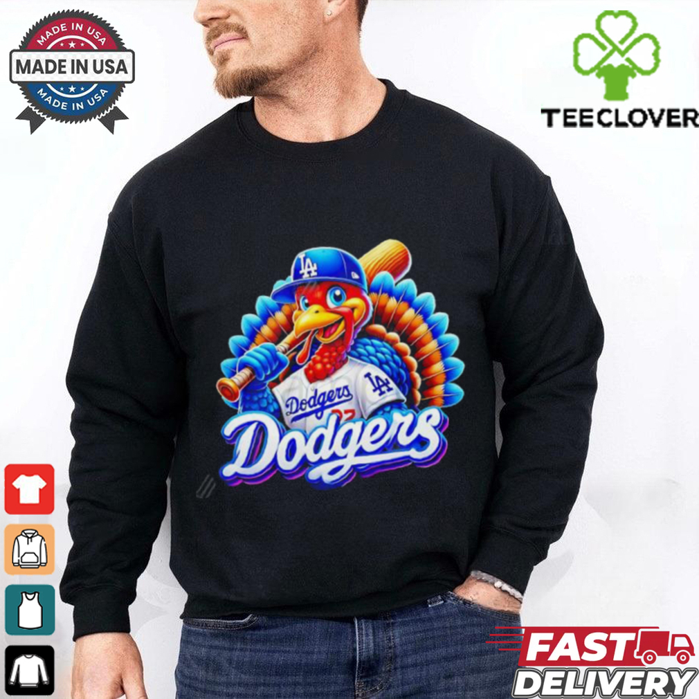 Happy Thanksgiving LA Dodgers baseball Turkey shirt Happy Thanksgiving LA Dodgers baseball Turkey shirt