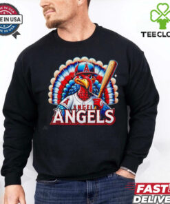 Happy Thanksgiving Los Angeles Angels baseball Turkey shirt 2 Happy Thanksgiving Los Angeles Angels baseball Turkey shirt