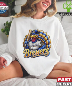 Happy Thanksgiving Milwaukee Brewers Baseball Turkey 2024 Shirt