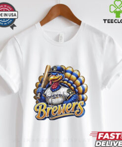 Happy Thanksgiving Milwaukee Brewers Baseball Turkey 2024 Shirt