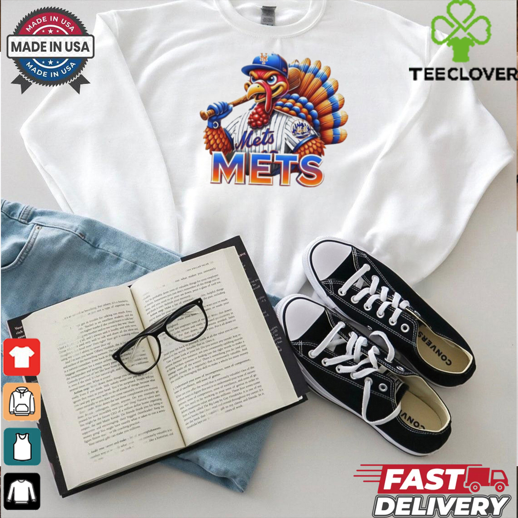 Happy Thanksgiving New York Mets Baseball Turkey 2024 Shirt Happy Thanksgiving New York Mets Baseball Turkey 2024 Shirt