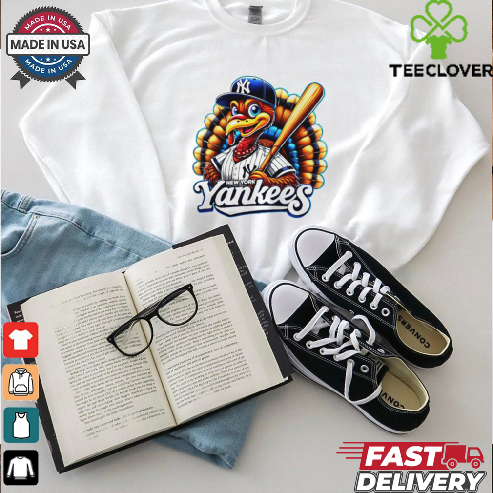 Happy Thanksgiving New York Yankees baseball Turkey shirt Happy Thanksgiving New York Yankees baseball Turkey shirt