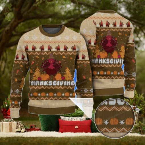 Happy Thanksgiving Rooster Funny Turkey Ugly Sweater