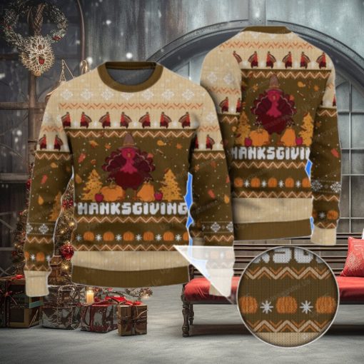 Happy Thanksgiving Rooster Funny Turkey Ugly Sweater