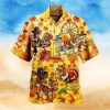 Chicago Cubs Red Beige Hibiscus Beige Background 3D Hawaiian Shirt Gift For Fans