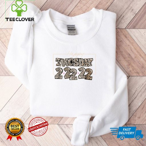 Happy Twosday 2022,February 2nd 2022 Tuesday 2 22 22 Leopard T Shirt