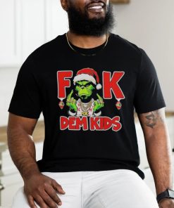 Happy Xmas Grinch Santa Hat F Dem Kids Character T hoodie, sweater, longsleeve, shirt v-neck, t-shirt