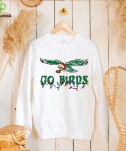 Happy Xmas Philadelphia Eagles football go birds Christmas lights gift shirt