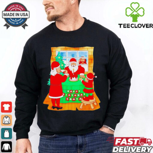 Happy birthday Santa Christmas Jesus shirt