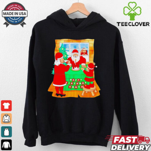 Happy birthday Santa Christmas Jesus shirt