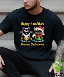 Happy hanukkat meowy Christmas shirt
